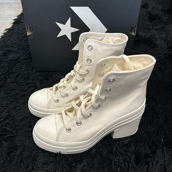 CONVERSE Chuck 70 de Luxe Heel hi top platform lace up shoes sneakers sz 8 new - Picture 1 of 10